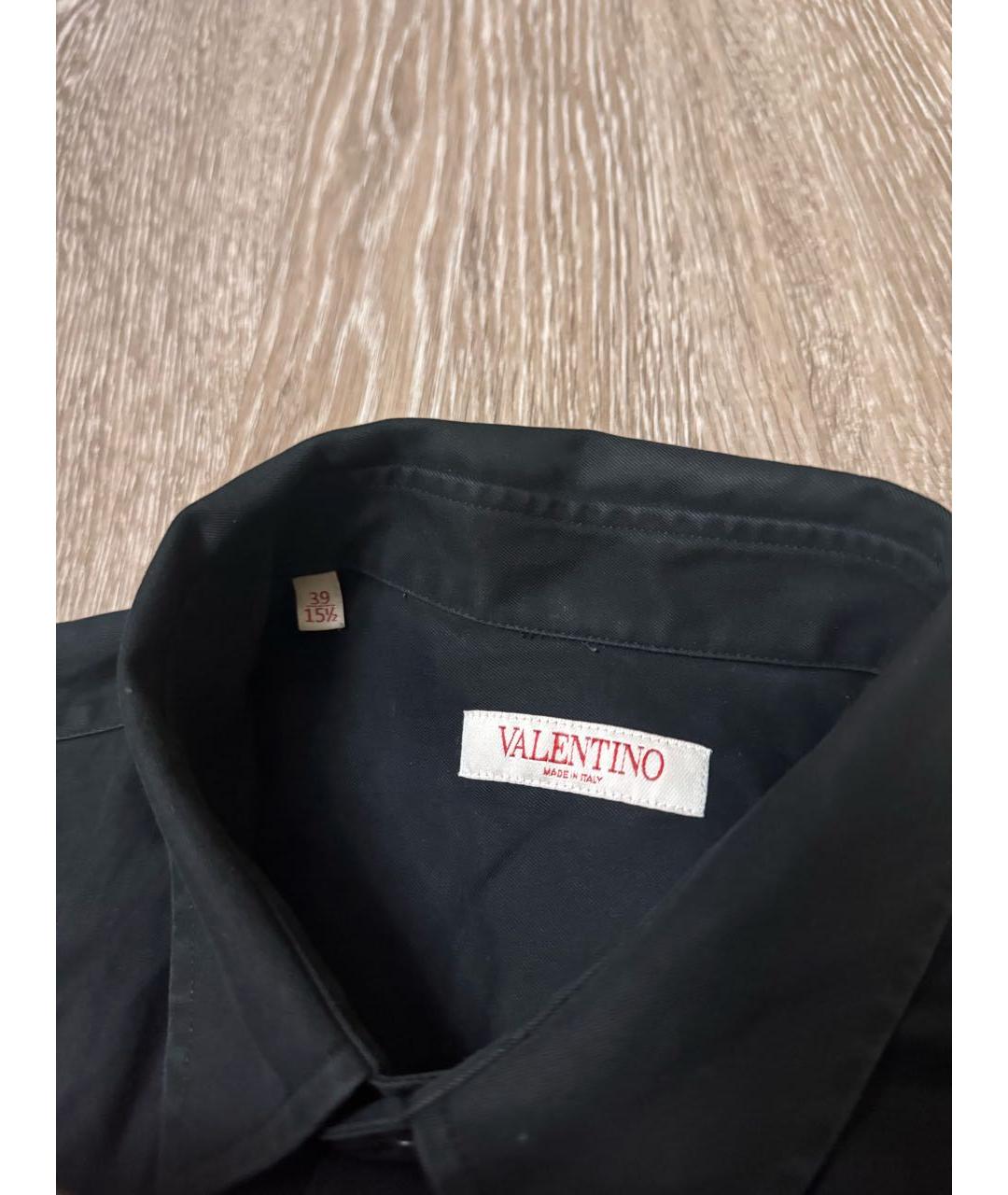 VALENTINO Черная хлопковая кэжуал рубашка, фото 6