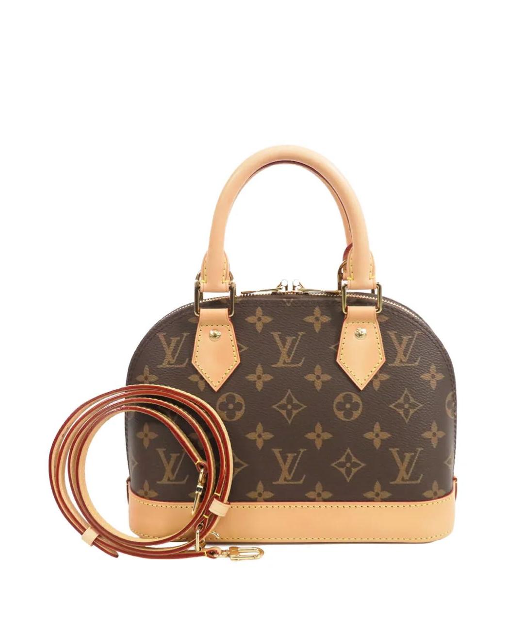 LOUIS VUITTON Коричневая кожаная сумка через плечо, фото 1