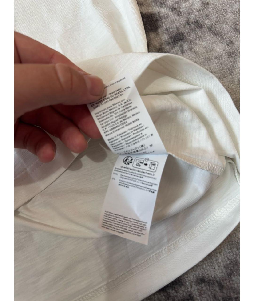 HUGO BOSS Белая хлопковая майка, фото 7