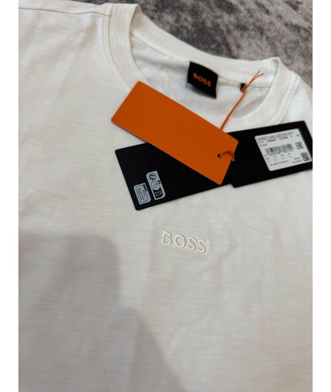 HUGO BOSS Белая хлопковая майка, фото 5