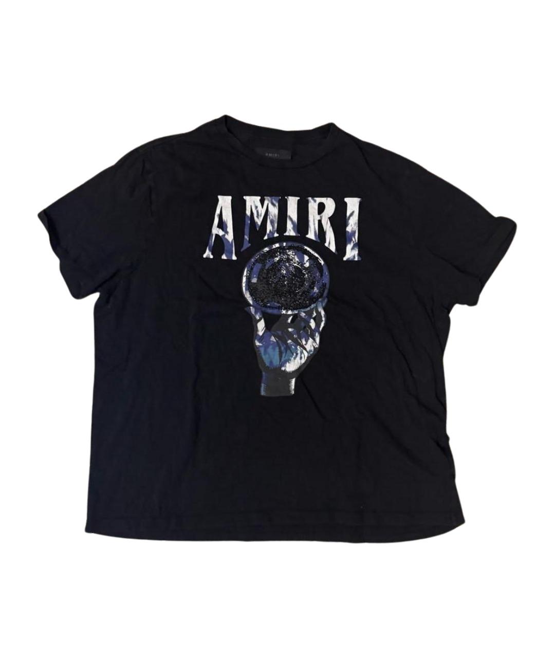 AMIRI Черная хлопковая футболка, фото 1
