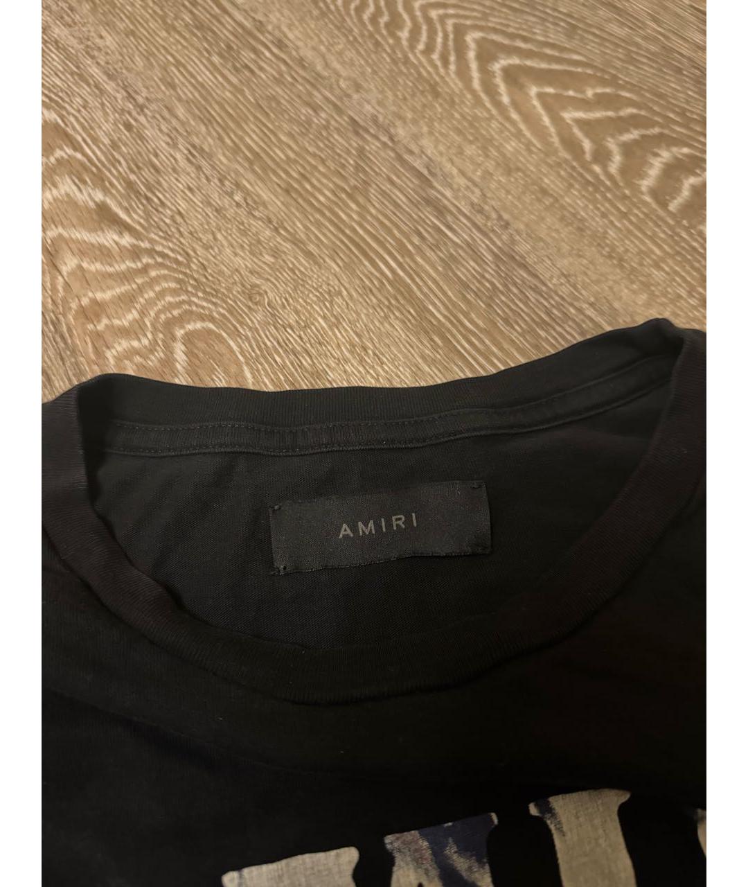 AMIRI Черная хлопковая футболка, фото 3