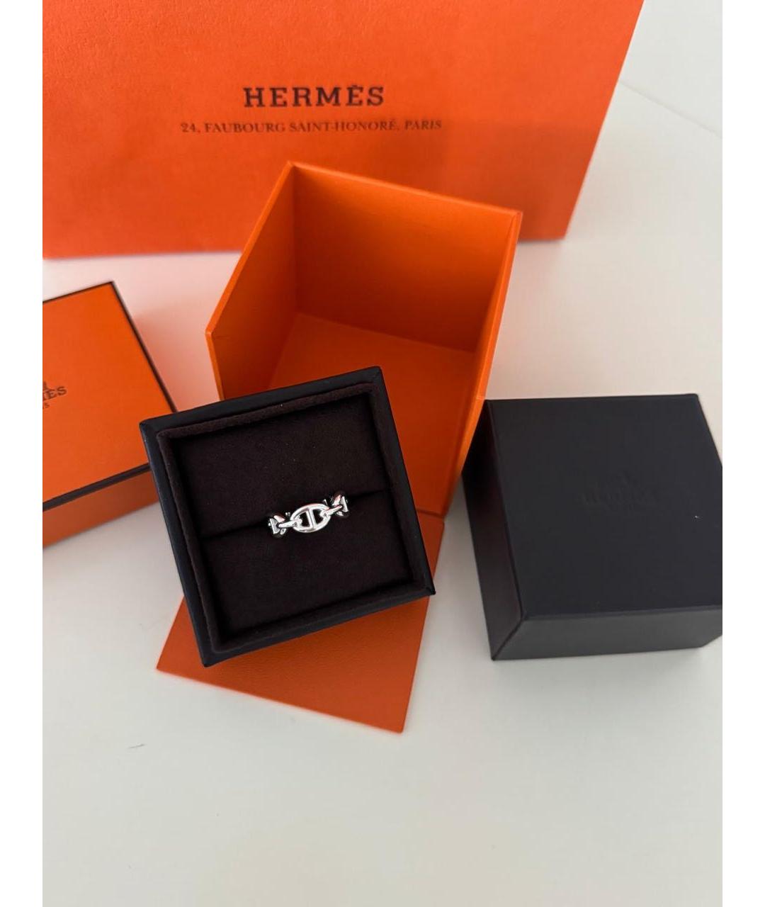 HERMES Серебряное серебряное кольцо, фото 2