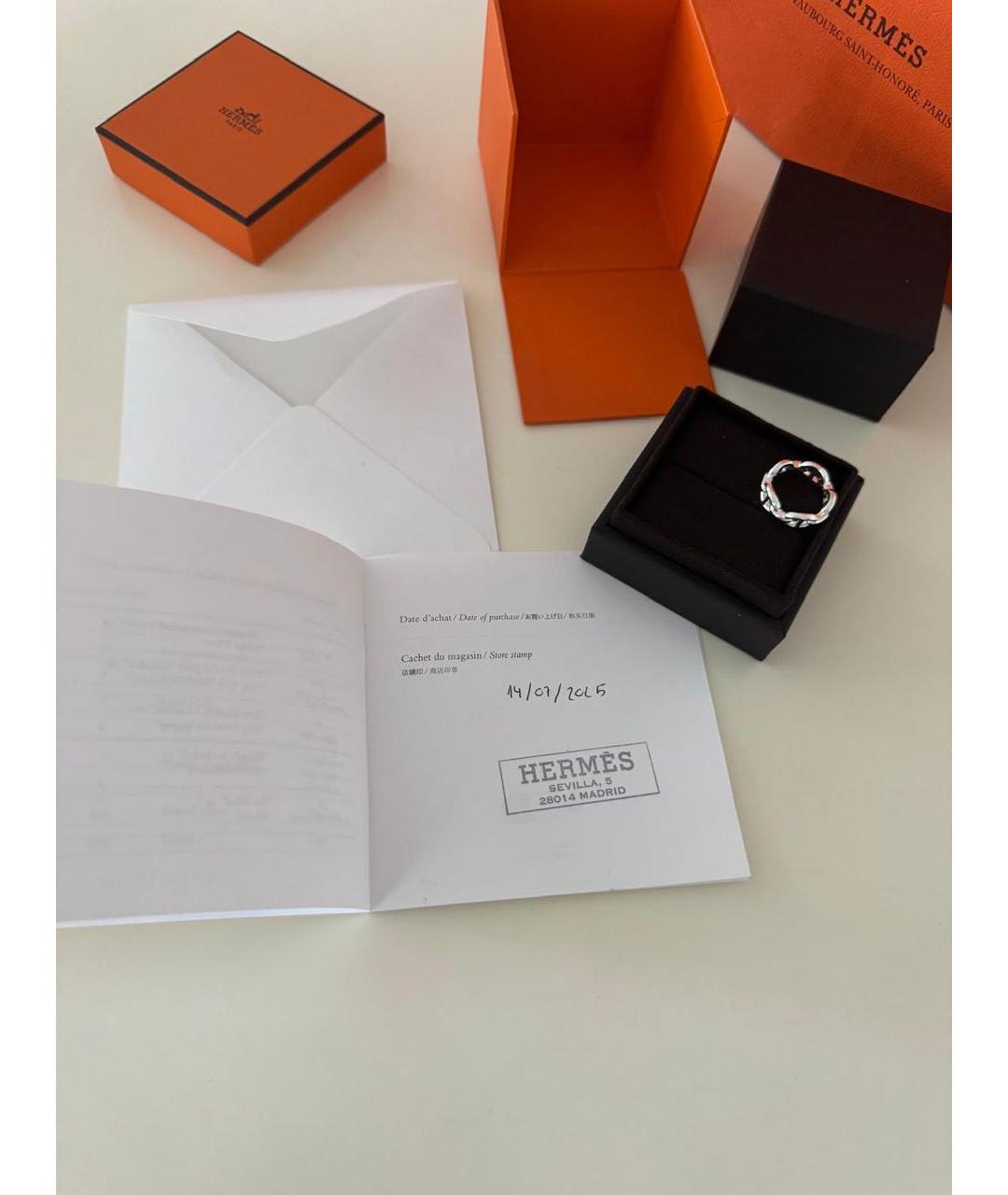 HERMES Серебряное серебряное кольцо, фото 7