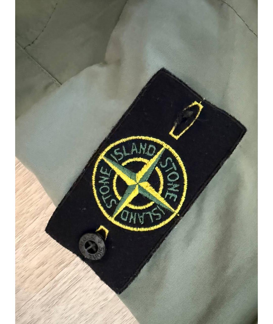 STONE ISLAND Хаки хлопковые повседневные брюки, фото 5