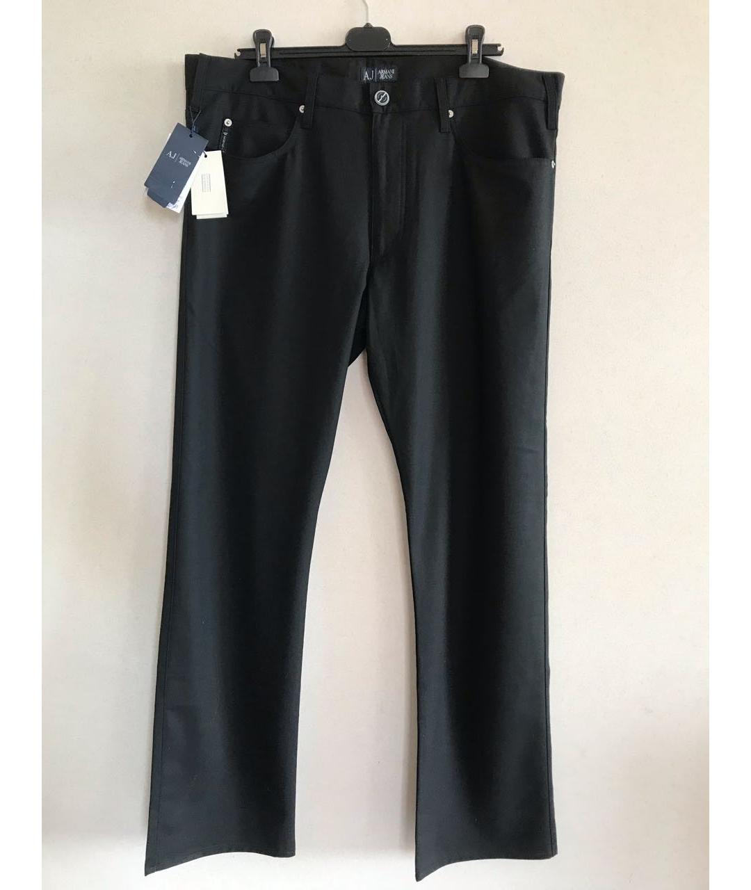 ARMANI JEANS Черные полиэстеровые повседневные брюки, фото 9