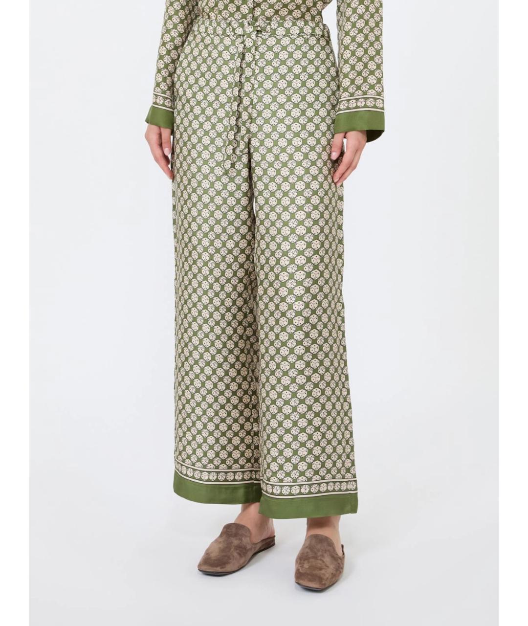 'S MAX MARA Мульти шелковые прямые брюки, фото 3