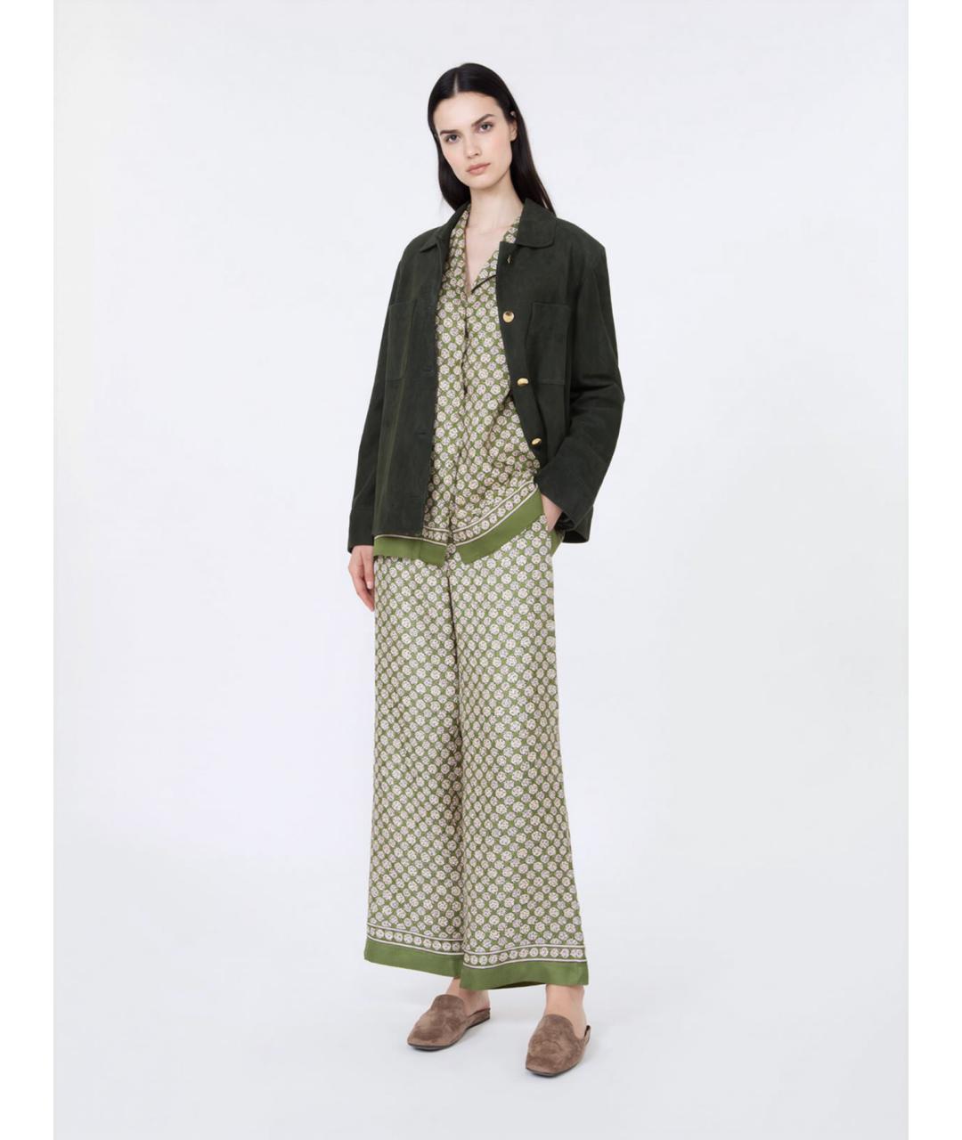 'S MAX MARA Мульти шелковые прямые брюки, фото 2
