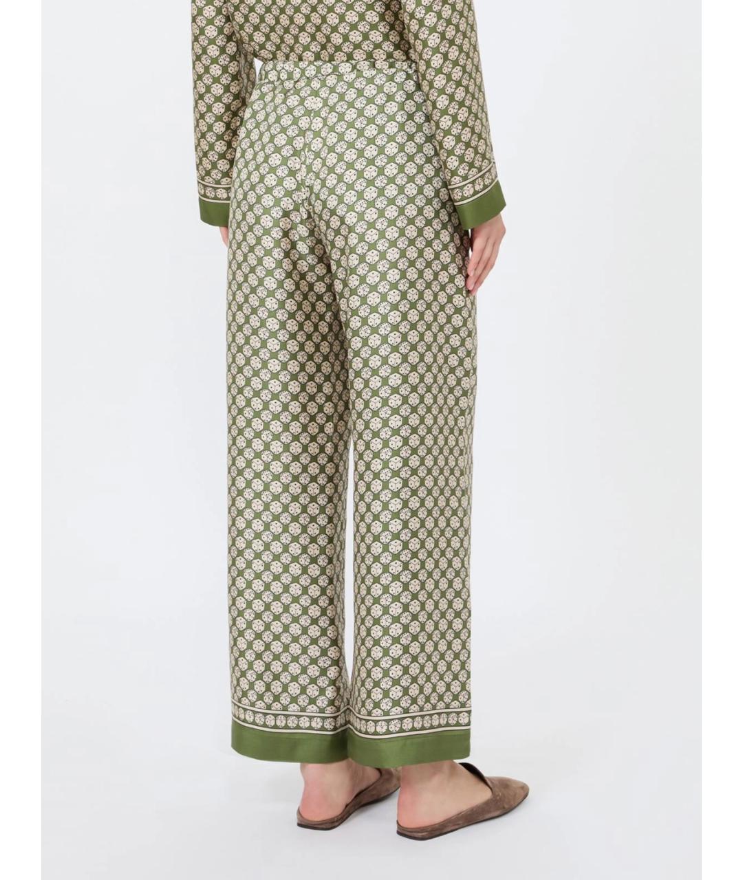 'S MAX MARA Мульти шелковые прямые брюки, фото 4