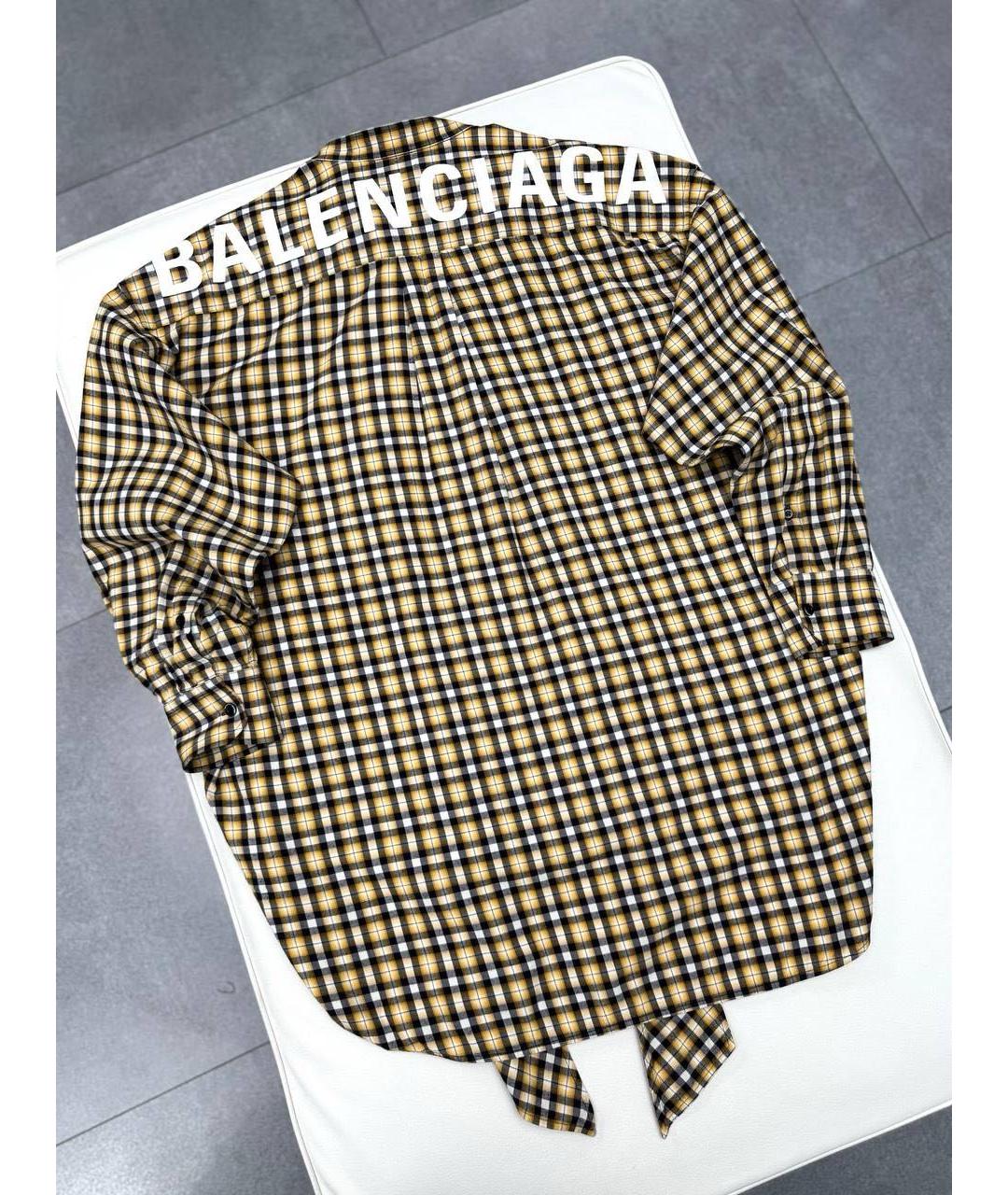 BALENCIAGA Желтая хлопковая рубашка, фото 9