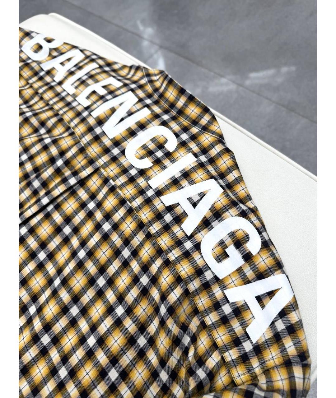 BALENCIAGA Желтая хлопковая рубашка, фото 4