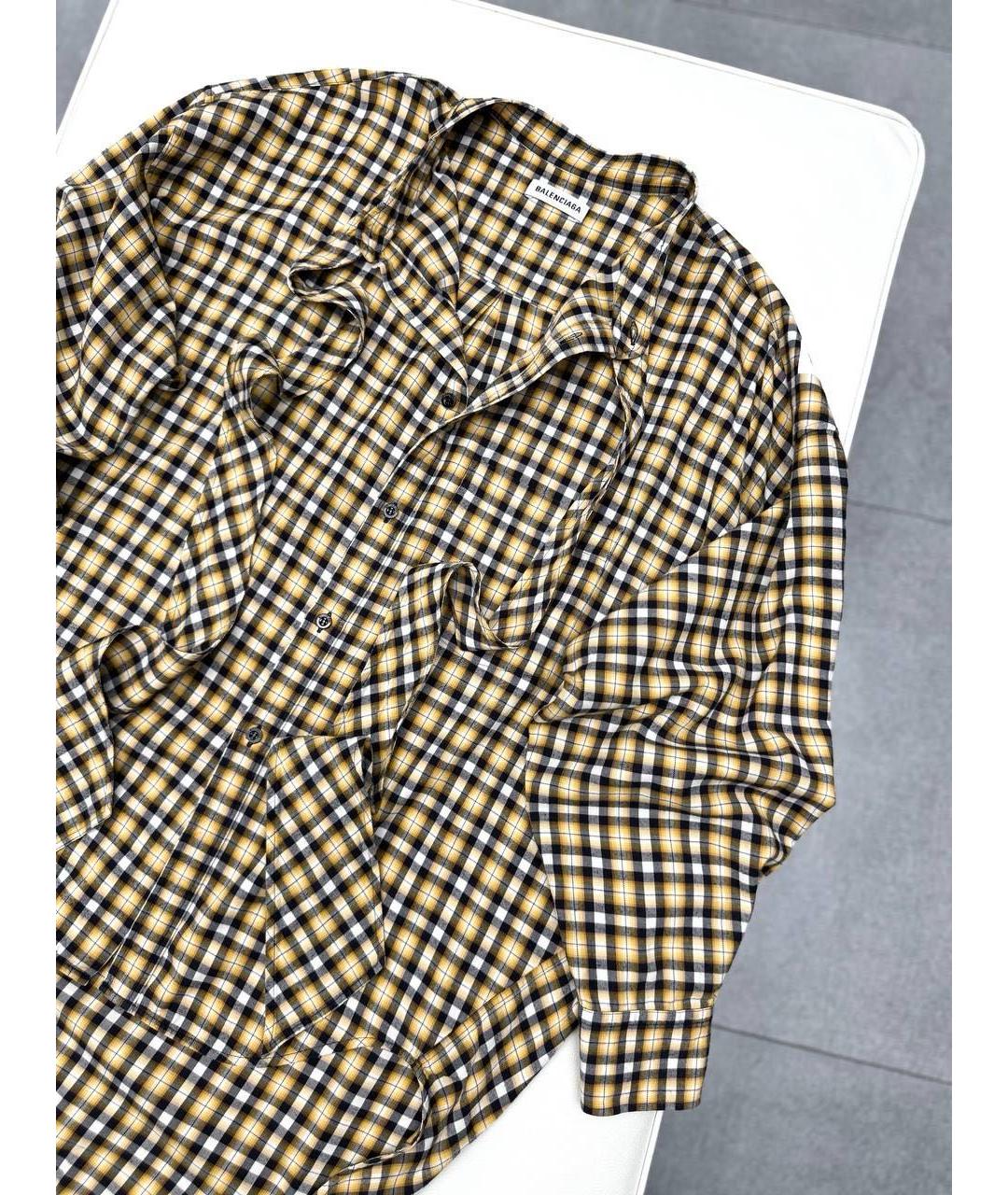BALENCIAGA Желтая хлопковая рубашка, фото 3