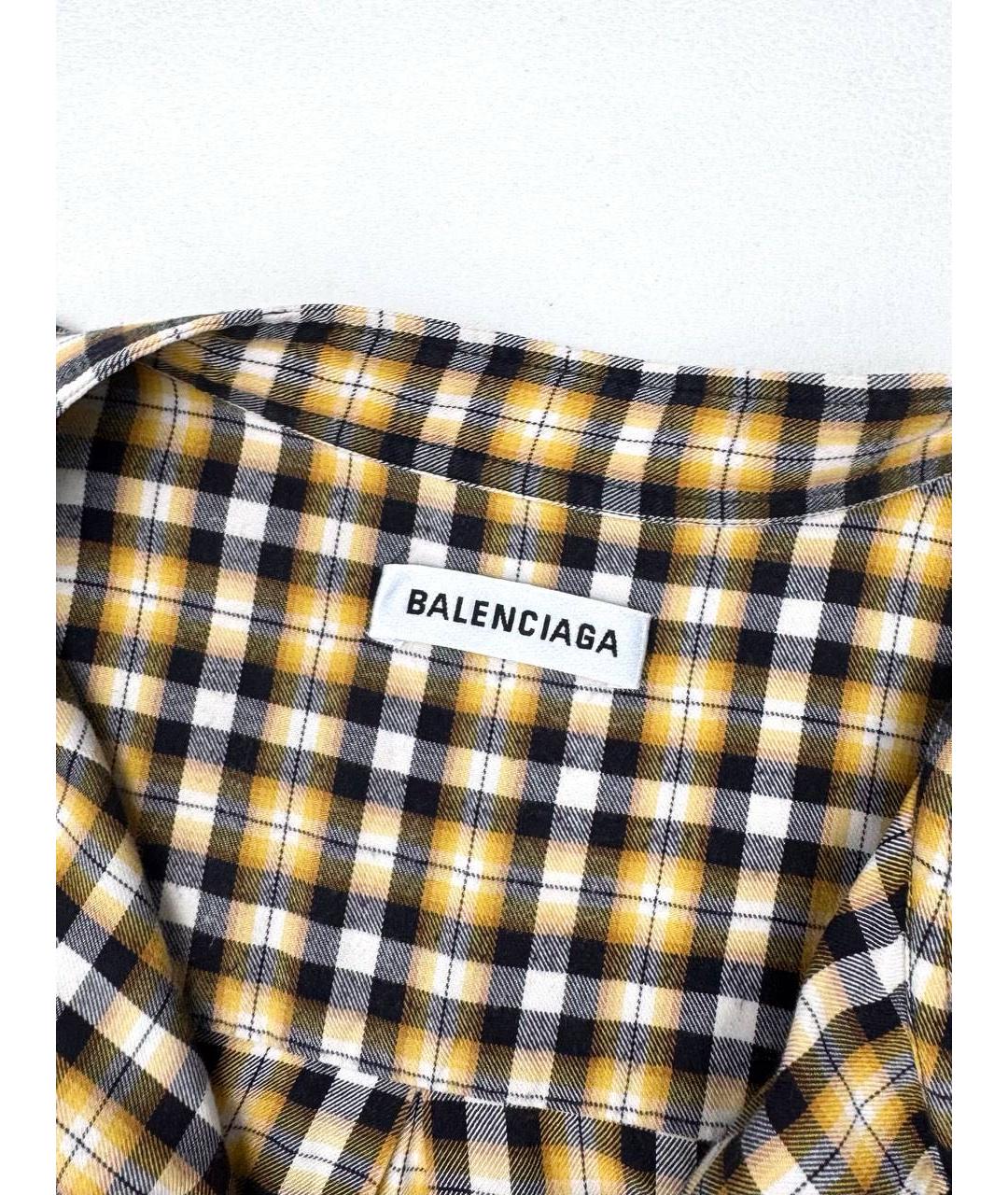 BALENCIAGA Желтая хлопковая рубашка, фото 6