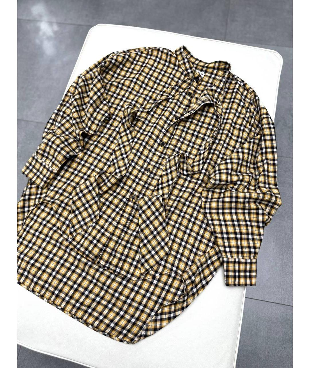 BALENCIAGA Желтая хлопковая рубашка, фото 2