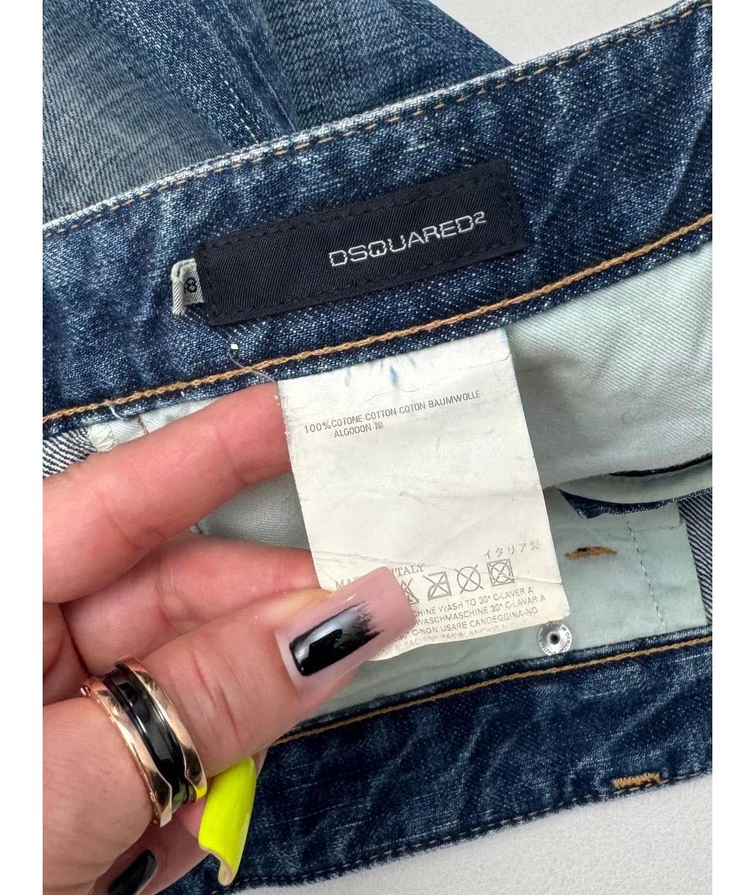 DSQUARED2 Темно-синие деним шорты, фото 3