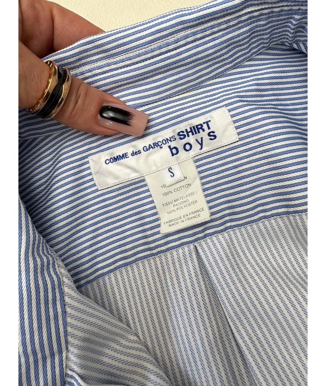 COMME DES GARÇONS SHIRT Голубая хлопковая рубашка, фото 2