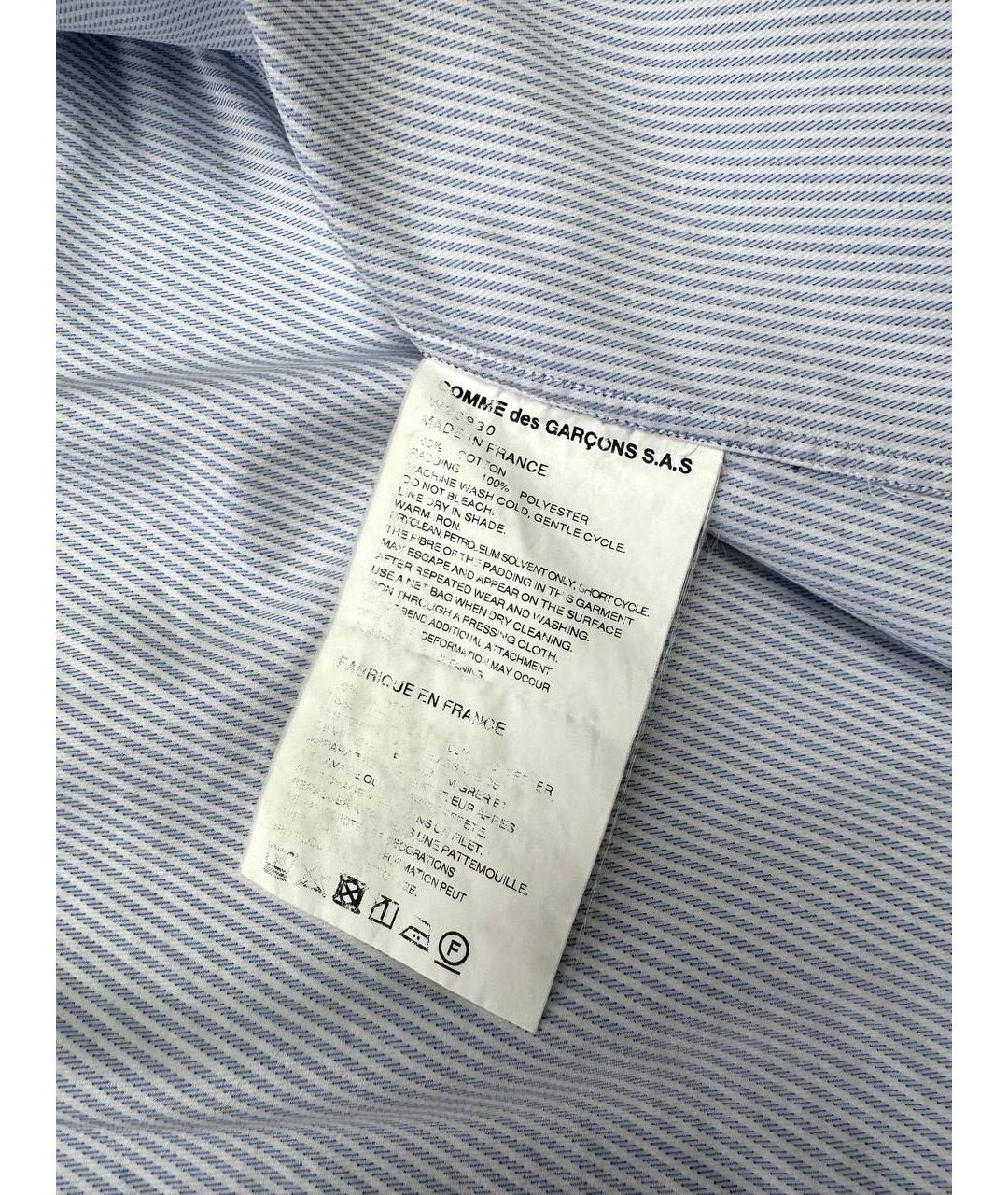 COMME DES GARÇONS SHIRT Голубая хлопковая рубашка, фото 4