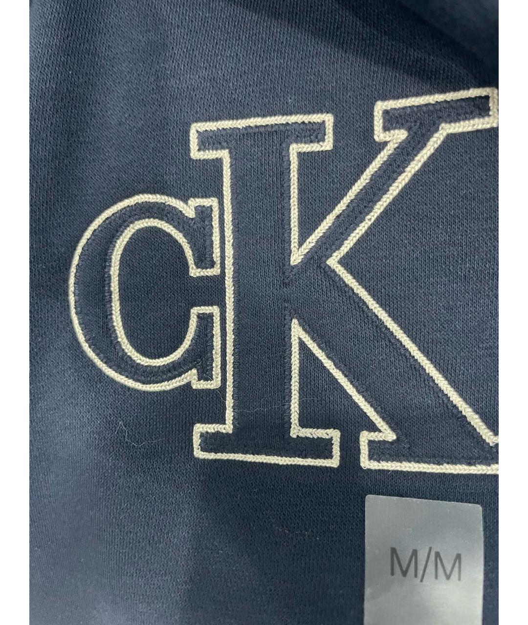 CALVIN KLEIN Темно-синие хлопковые повседневные брюки, фото 4