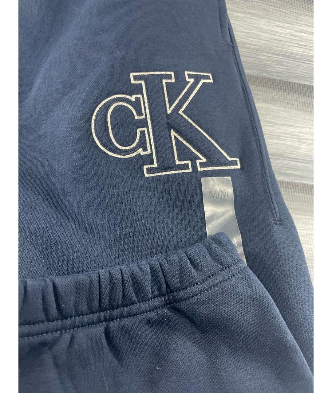CALVIN KLEIN Темно-синие хлопковые повседневные брюки, фото 6