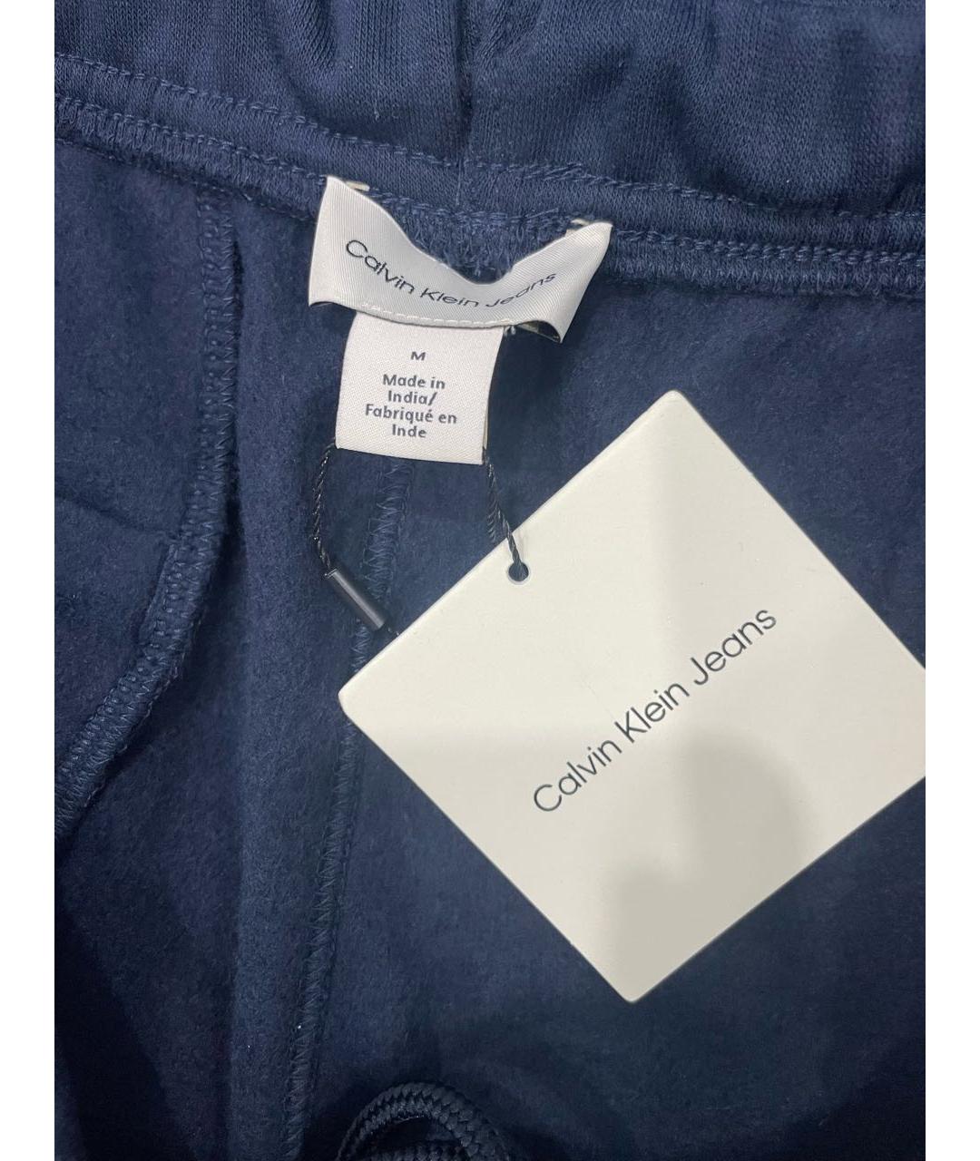 CALVIN KLEIN Темно-синие хлопковые повседневные брюки, фото 3