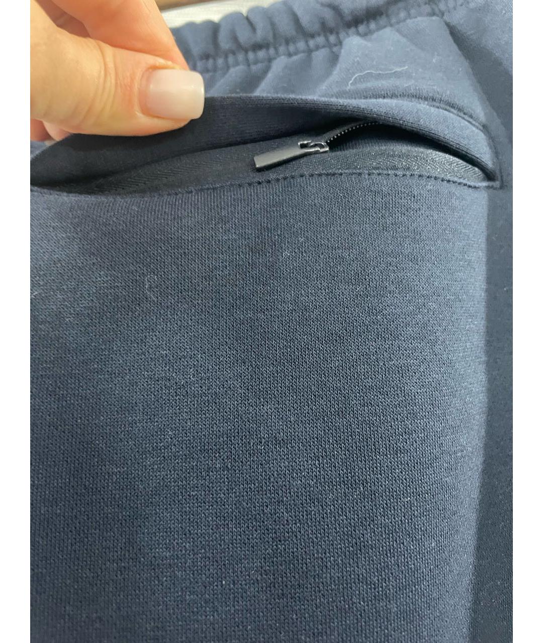 CALVIN KLEIN Темно-синие хлопковые повседневные брюки, фото 5