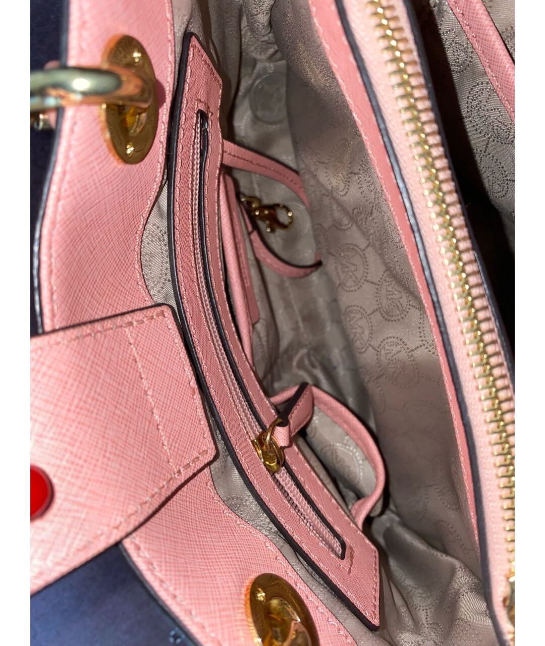 MICHAEL KORS Розовая сумка с короткими ручками из искусственной кожи, фото 4