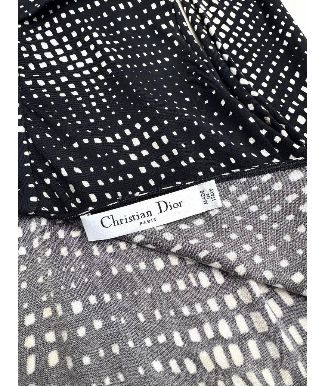 CHRISTIAN DIOR Черное вискозное повседневное платье, фото 6