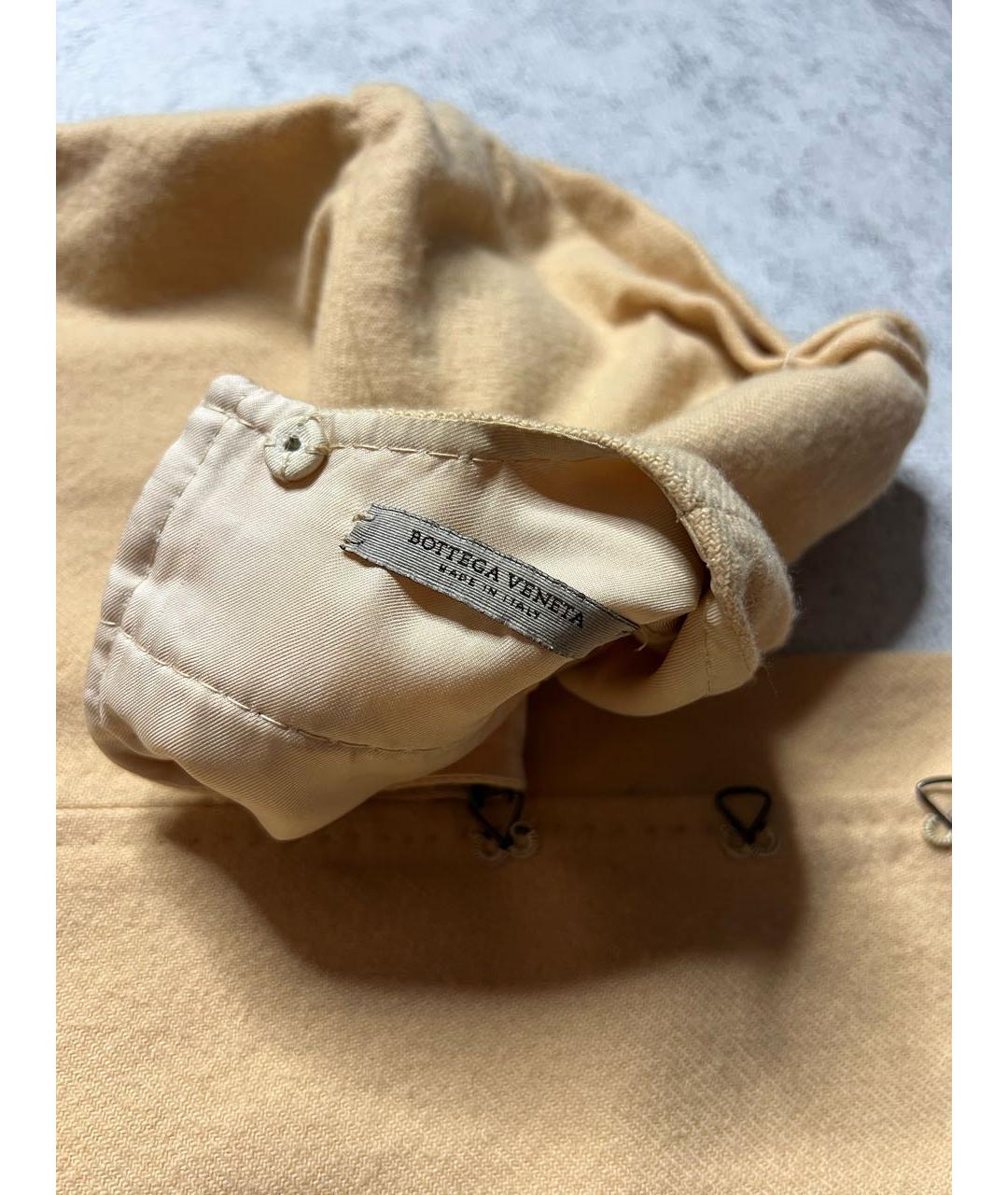 BOTTEGA VENETA Бежевое кашемировое повседневное платье, фото 6