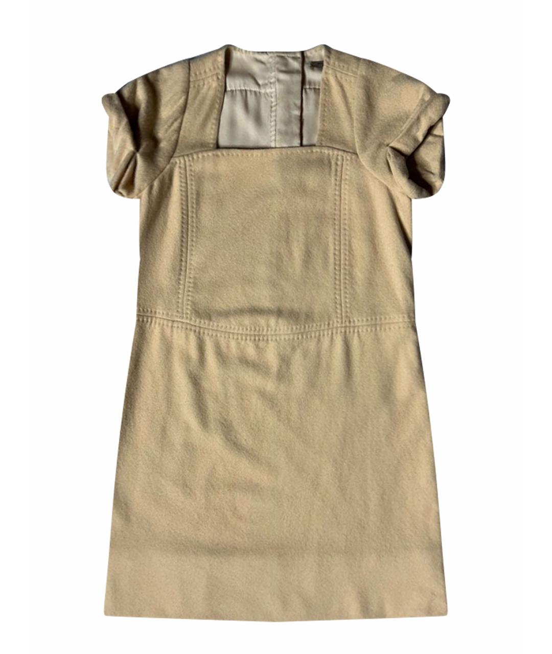 BOTTEGA VENETA Бежевое кашемировое повседневное платье, фото 1