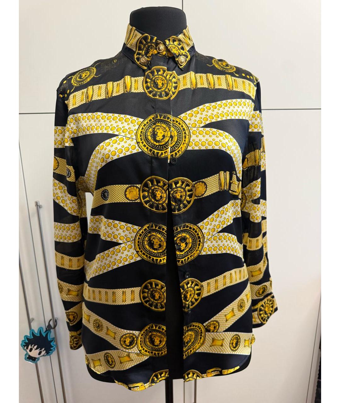 VERSUS VERSACE Черная хлопковая рубашка, фото 4