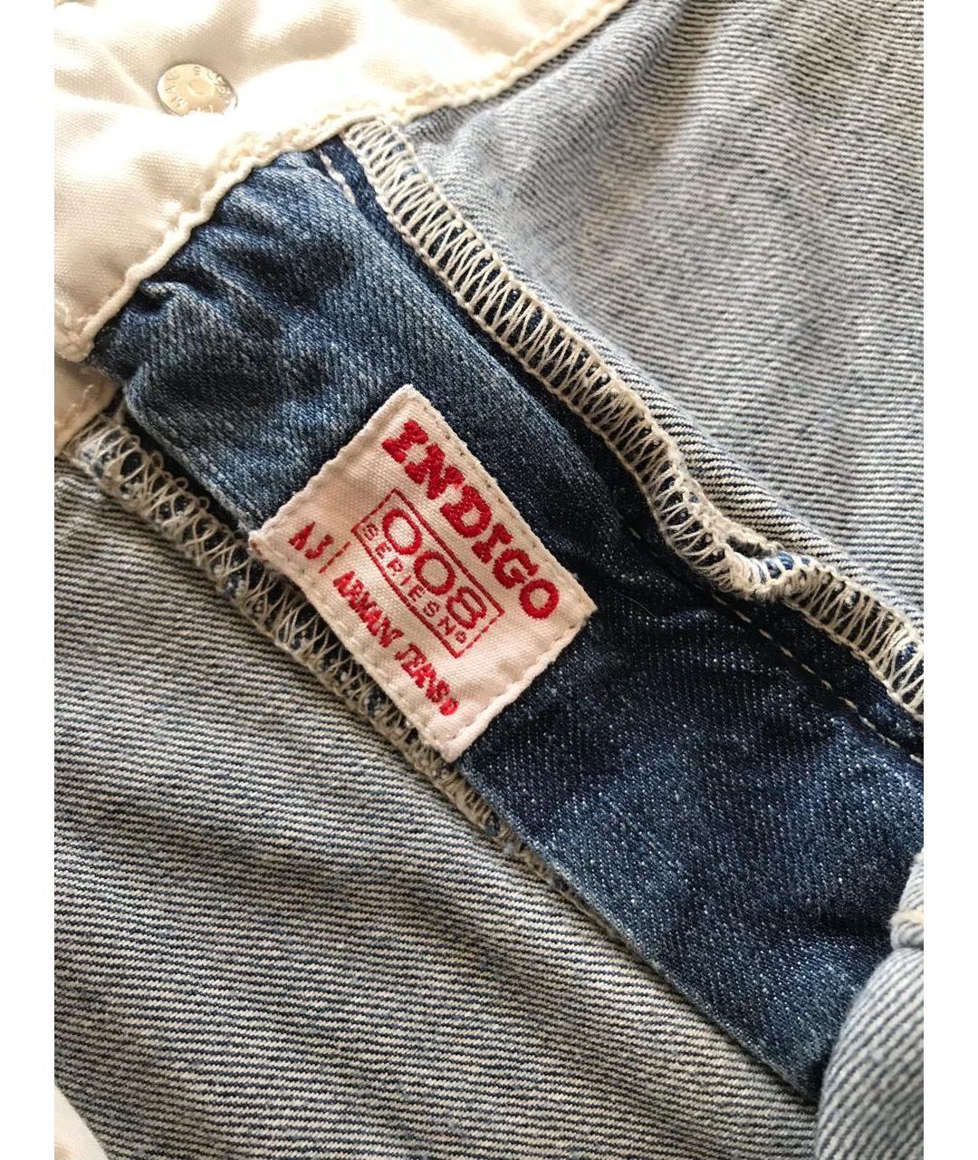 ARMANI JEANS Синие хлопко-эластановые прямые джинсы, фото 8