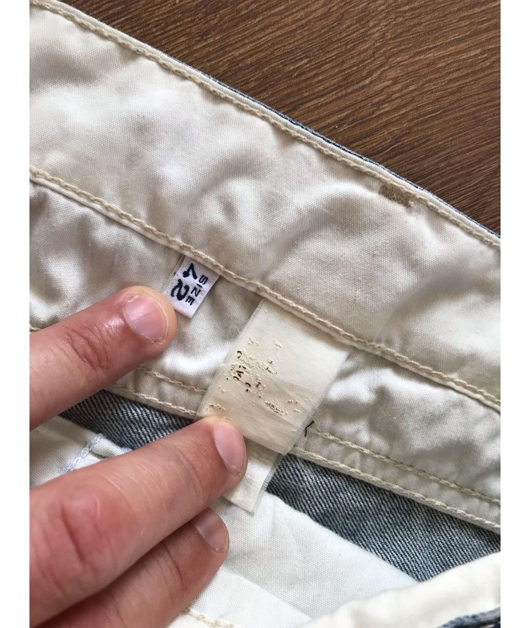 ARMANI JEANS Синие хлопко-эластановые прямые джинсы, фото 4