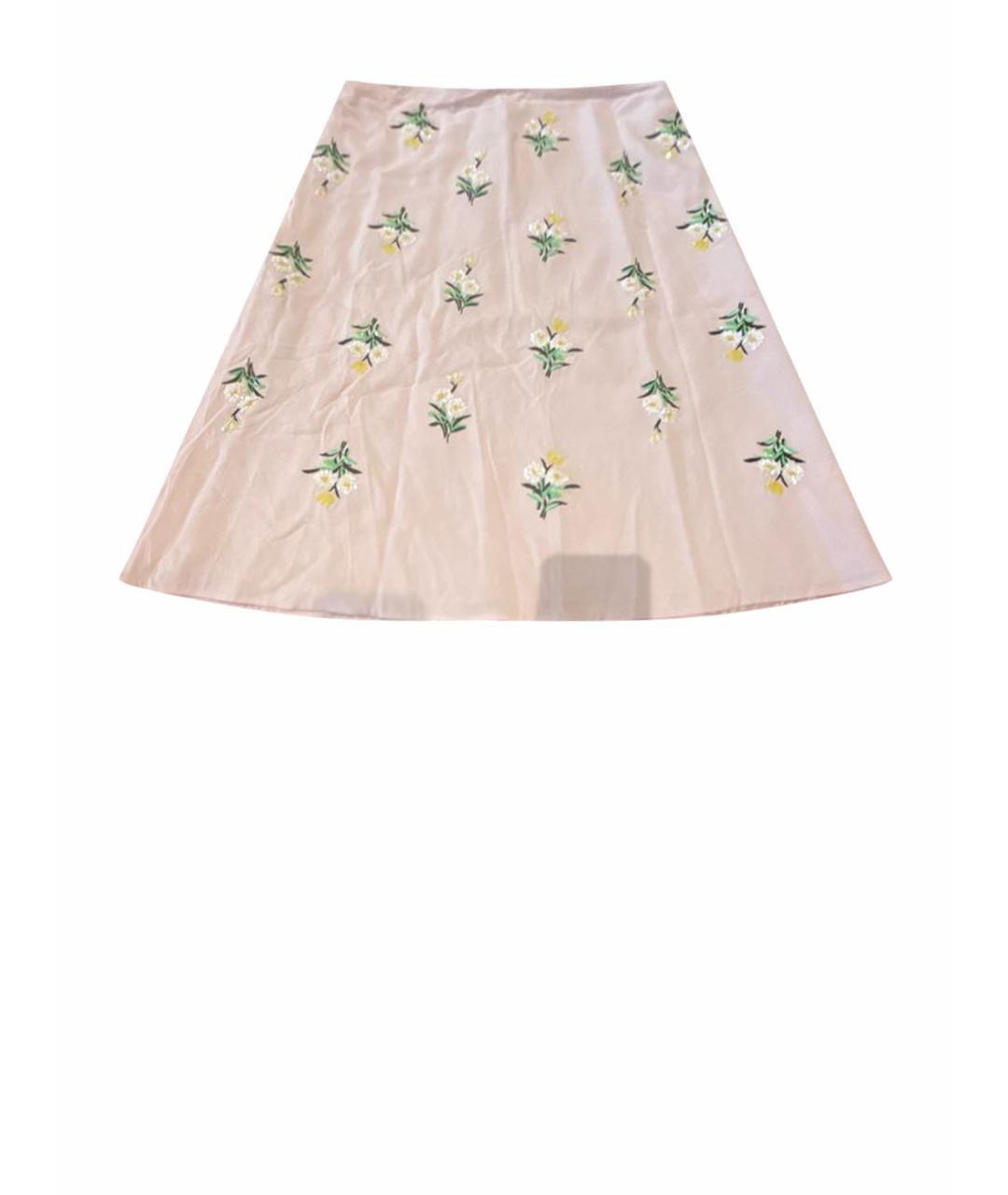 PRADA Розовая вискозная юбка миди, фото 1