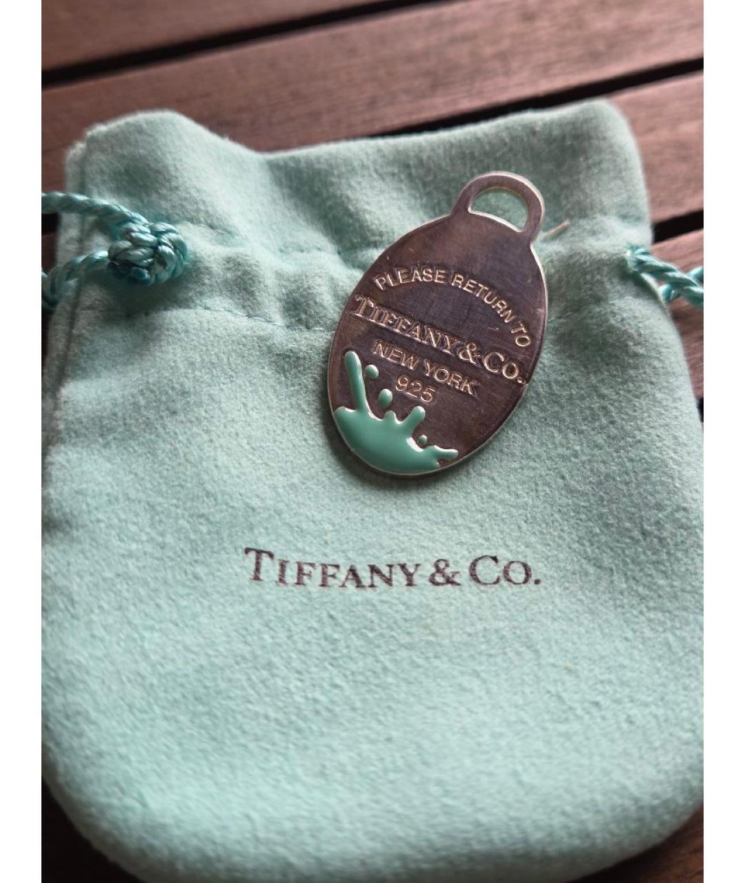 TIFFANY&CO Бирюзовый серебряный кулон, фото 5