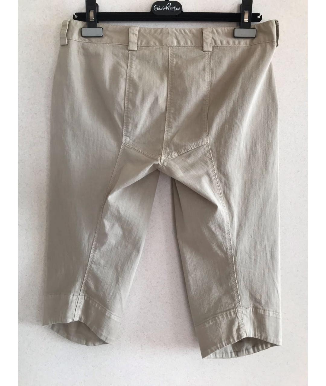 VIVIENNE WESTWOOD Бежевые хлопко-эластановые капри, фото 4