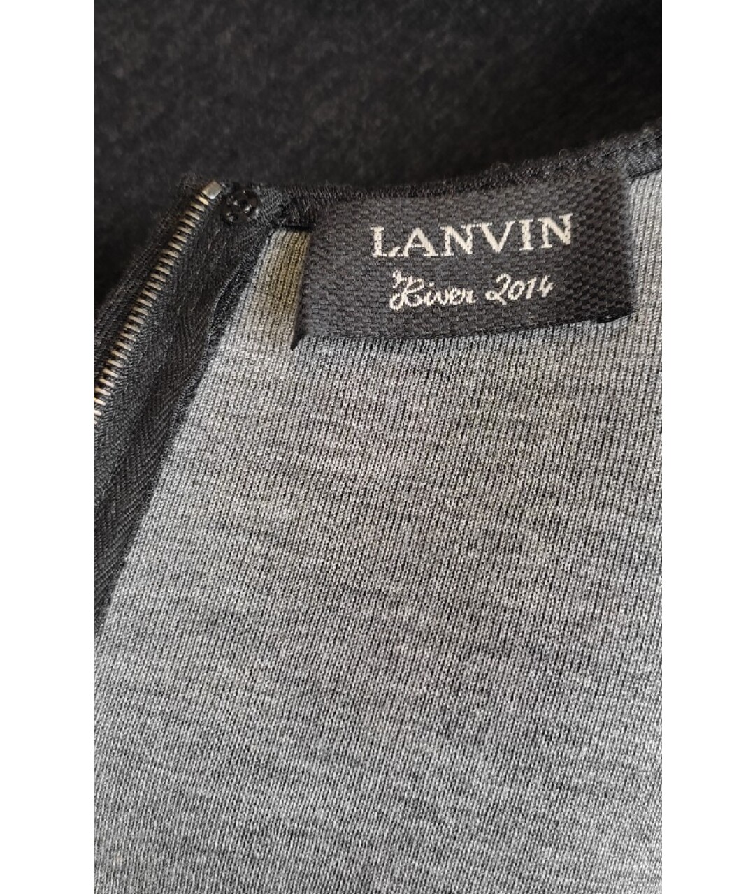 LANVIN Серое хлопковое платье, фото 4