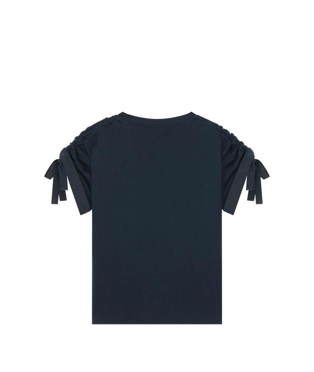 GIVENCHY Темно-синяя хлопковая футболка, фото 2