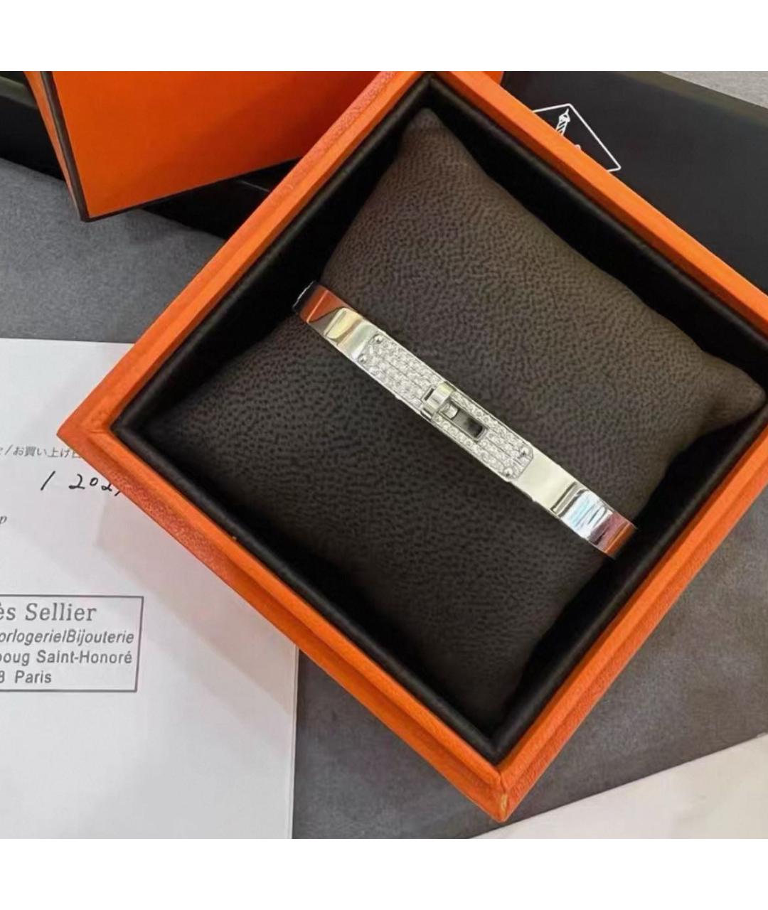HERMES Серебряный браслет из белого золота, фото 3