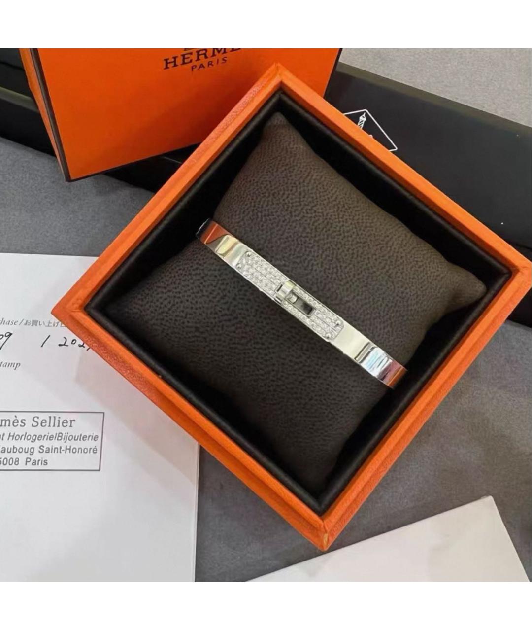HERMES Серебряный браслет из белого золота, фото 2