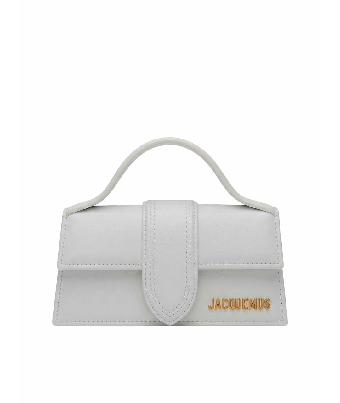 JACQUEMUS Белая кожаная сумка через плечо, фото 1