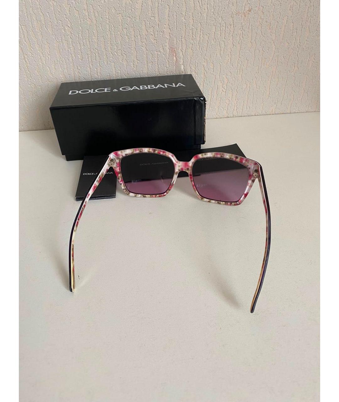 DOLCE&GABBANA Темно-синие пластиковые солнцезащитные очки, фото 4