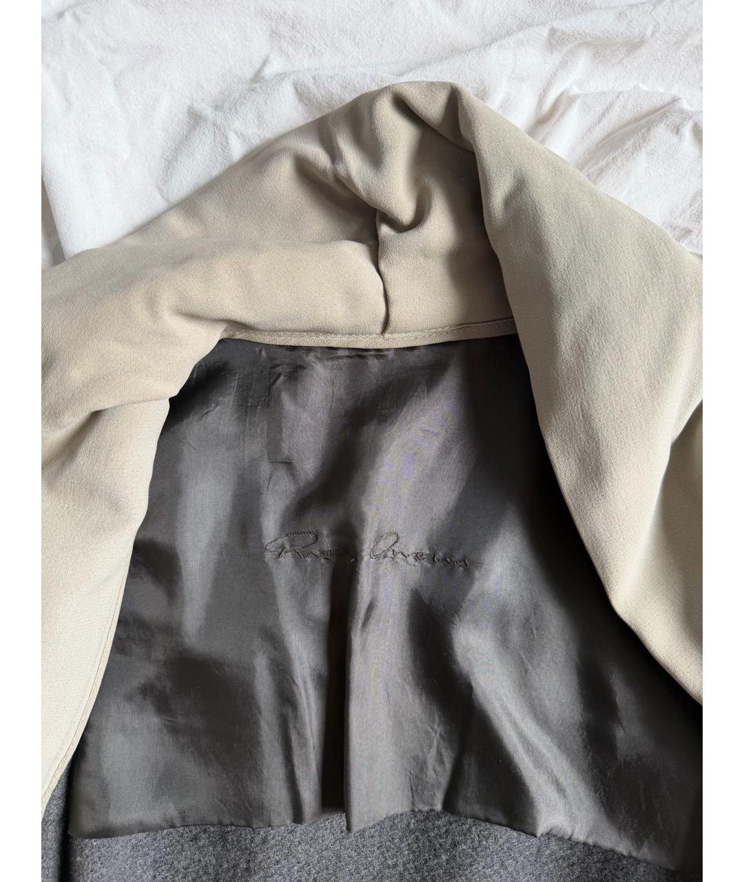 RICK OWENS Серое пальто, фото 3