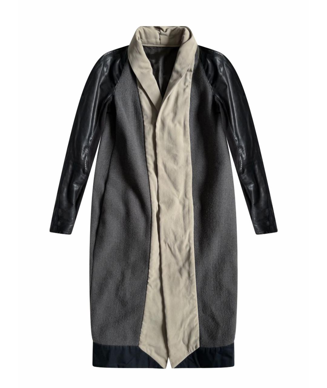 RICK OWENS Серое пальто, фото 1