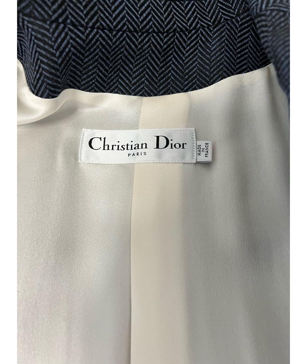 CHRISTIAN DIOR Серое шерстяное пальто, фото 6