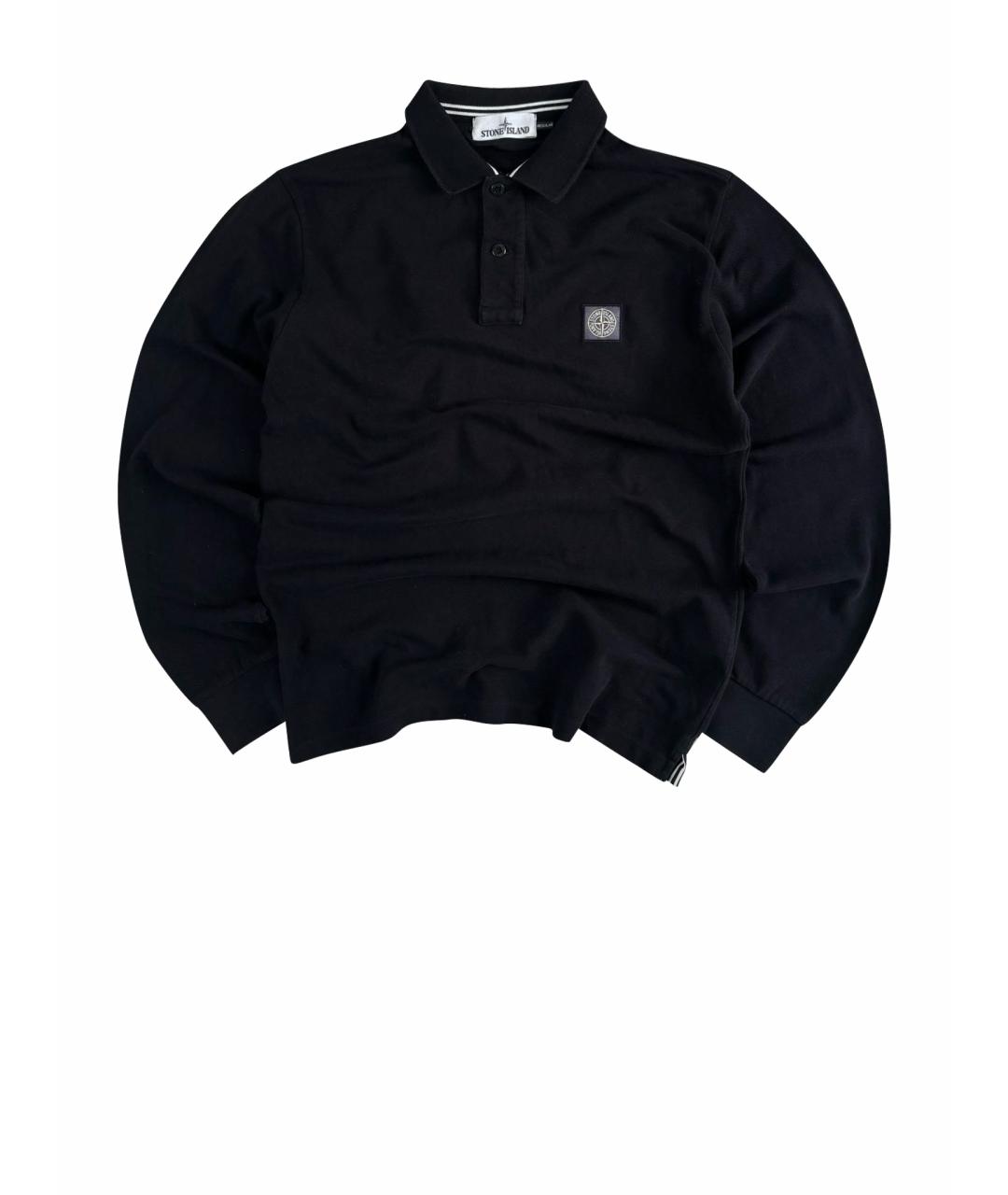 STONE ISLAND Черный хлопковый джемпер / свитер, фото 1