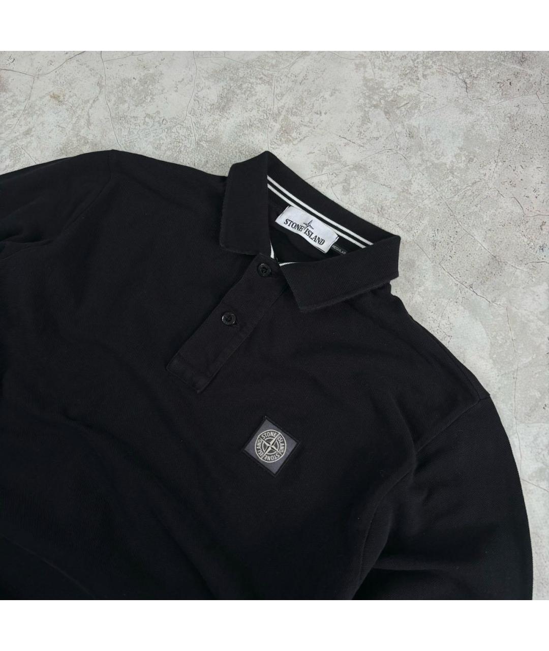 STONE ISLAND Черный хлопковый джемпер / свитер, фото 2
