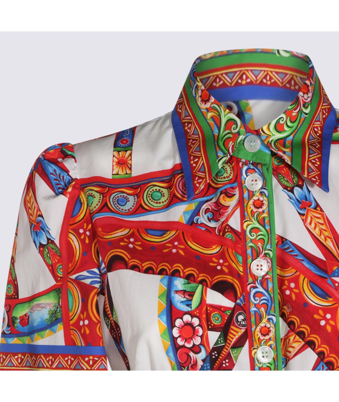 DOLCE&GABBANA Мульти хлопковое повседневное платье, фото 8