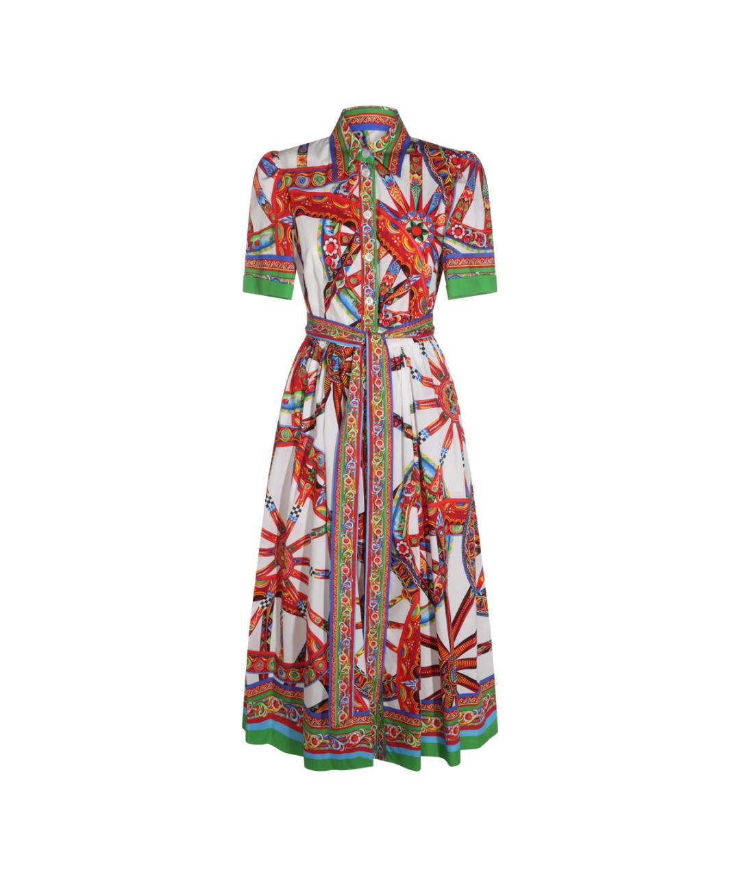 DOLCE&GABBANA Мульти хлопковое повседневное платье, фото 1