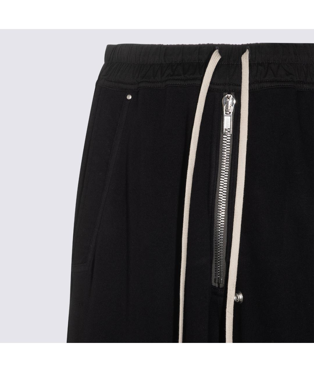 RICK OWENS Черные хлопковые повседневные брюки, фото 6
