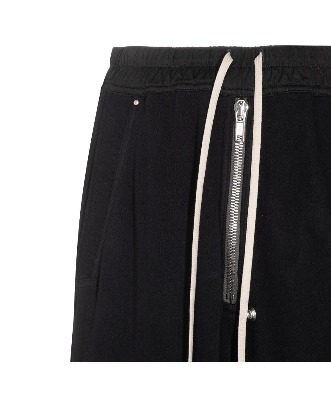 RICK OWENS Черные хлопковые повседневные брюки, фото 5